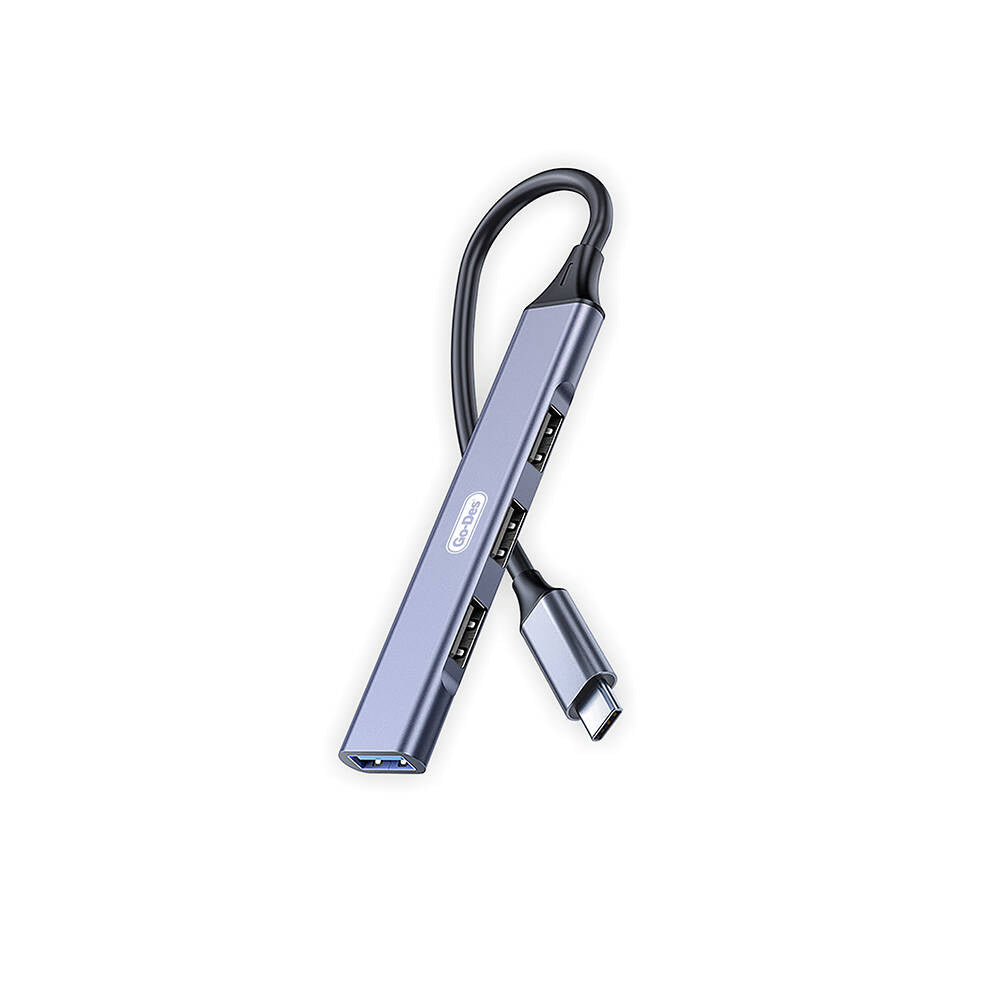 Go Des GD-UC702S USB3.0 + USB2.0 + USB1.1 + 5Gbps Type-C Bağlantılı 4in1 Hub Go Des GD-UC702S USB3.0 + USB2.0 + USB1.1 + 5Gbps Type-C Bağlantılı 4in1 Hub